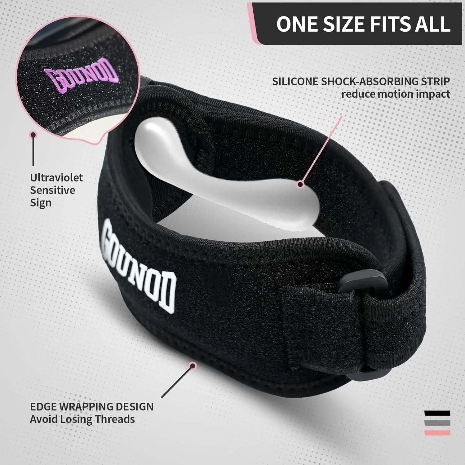 2PC/1Pair GOUNOD Patella Knee Straps Adjustable Knee Straps Running Sports for Pain Relief mbzr