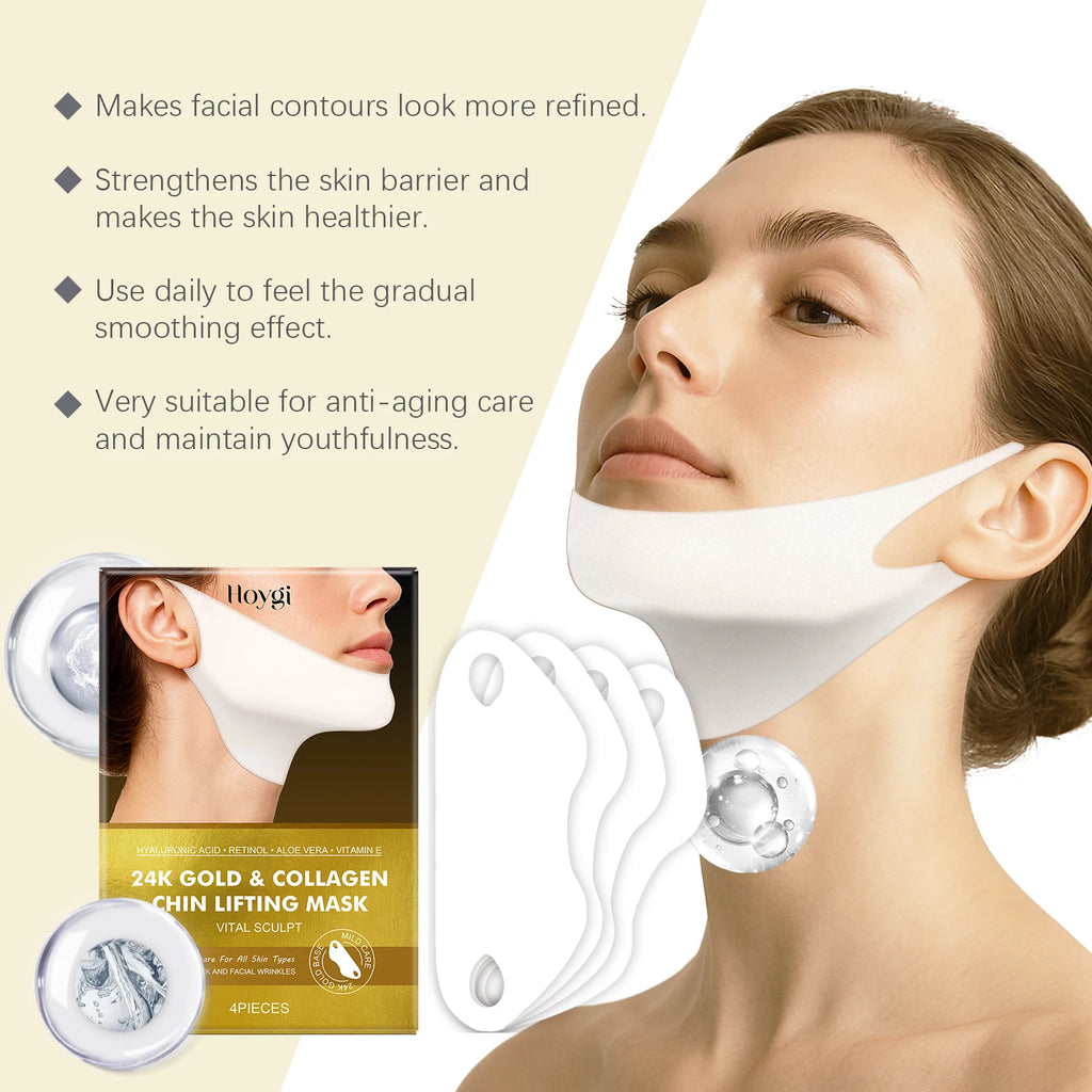 4 PCS Collagen Skin Lifting Mask Gentle Moisturizing Enhance Smoothness Firming Brightening Enhance Elasticity Facial Mask mbzr