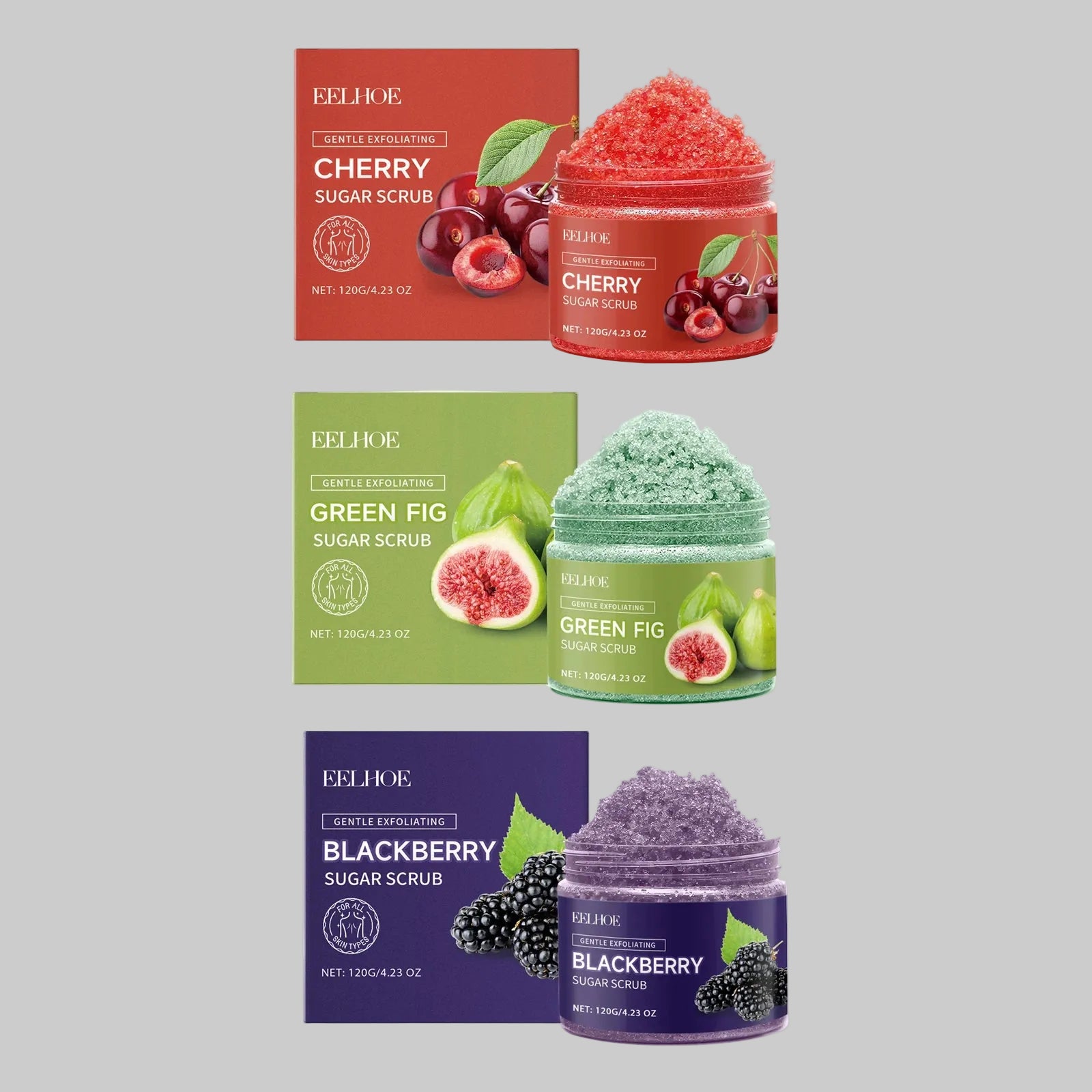 Eelhoe 120g Sugar Body Exfoliating Scrub Cleaning Skin Oil Control Remove Dead Skin Repair Rough Nourishing Smooth Skin Scrub mbzr
