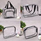3-Pack Clear PVC Travel Toiletry Bags – Cosmetic Organizer mbzr