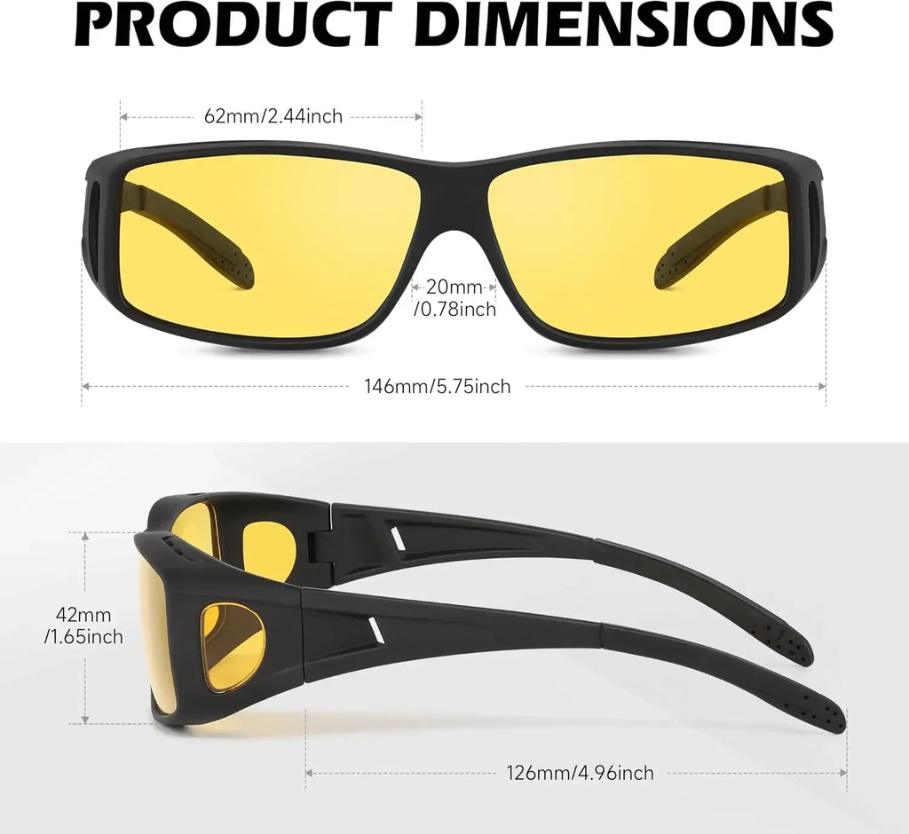 Night vision sunglasses, car night driving glasses, driver's goggles, unisex sunglasses, UV-blocking sunglasses, glasses