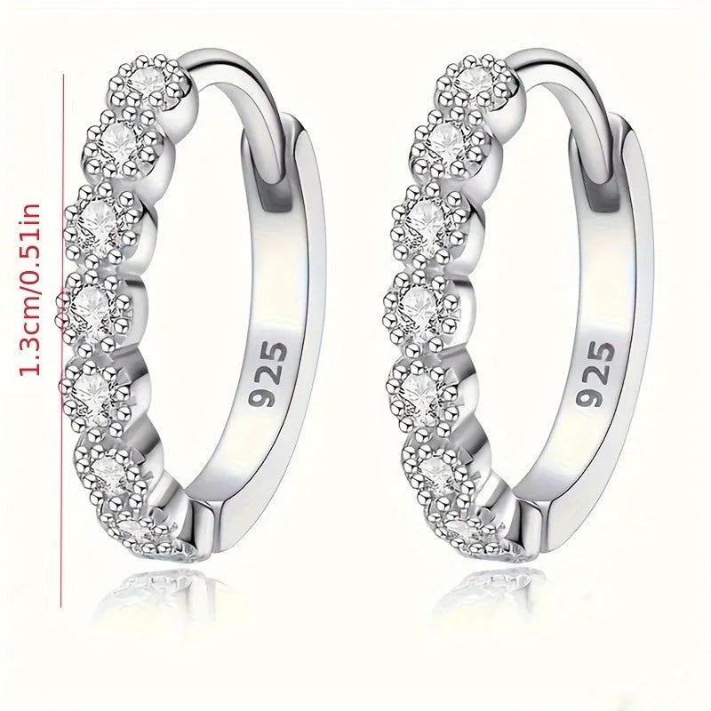 Elegant Silver Stud Earrings Versatile Dainty Single Pair Luxury Timeless Fine Jewelry mbzr