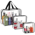 3-Pack Clear PVC Travel Toiletry Bags – Cosmetic Organizer mbzr