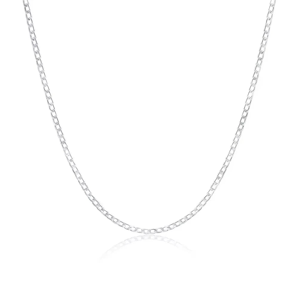 Link Chain 8mm Necklace 925 Silver – Unisex Lobster Clasp mbzr