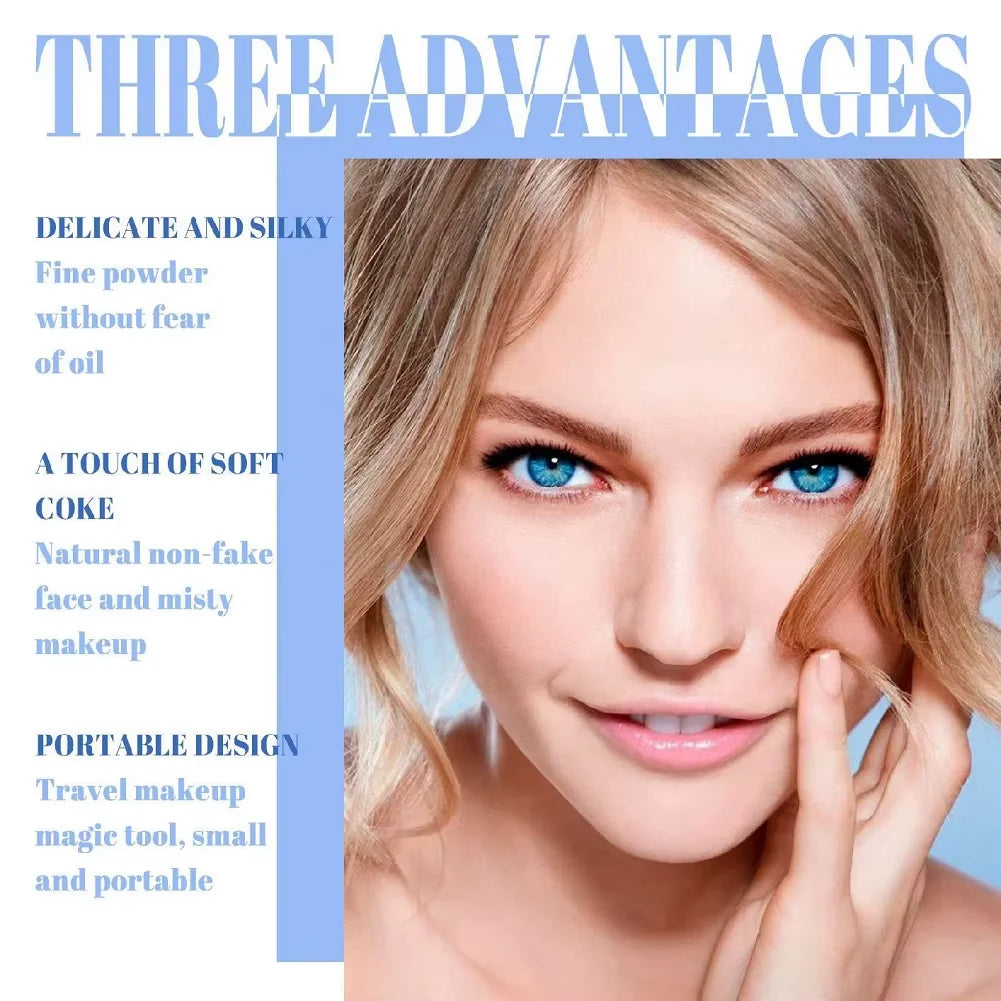 Matte Long-Lasting Oil-Control Pressed Powder With Sponge Applicator Long-lasting Waterproof Texture Smooth Sace Face Powder mbzr