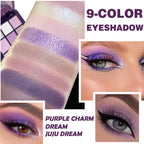 Women Eye Beauty Tools-Pretty Versatile Purple Smoked Dream Matte & Shimmer Eyeshadow Palette for JUJU DREAM - Long Lasting Waterproof Buildable High Pigment Versatile Shades for Daily to Party Makeup mbzr