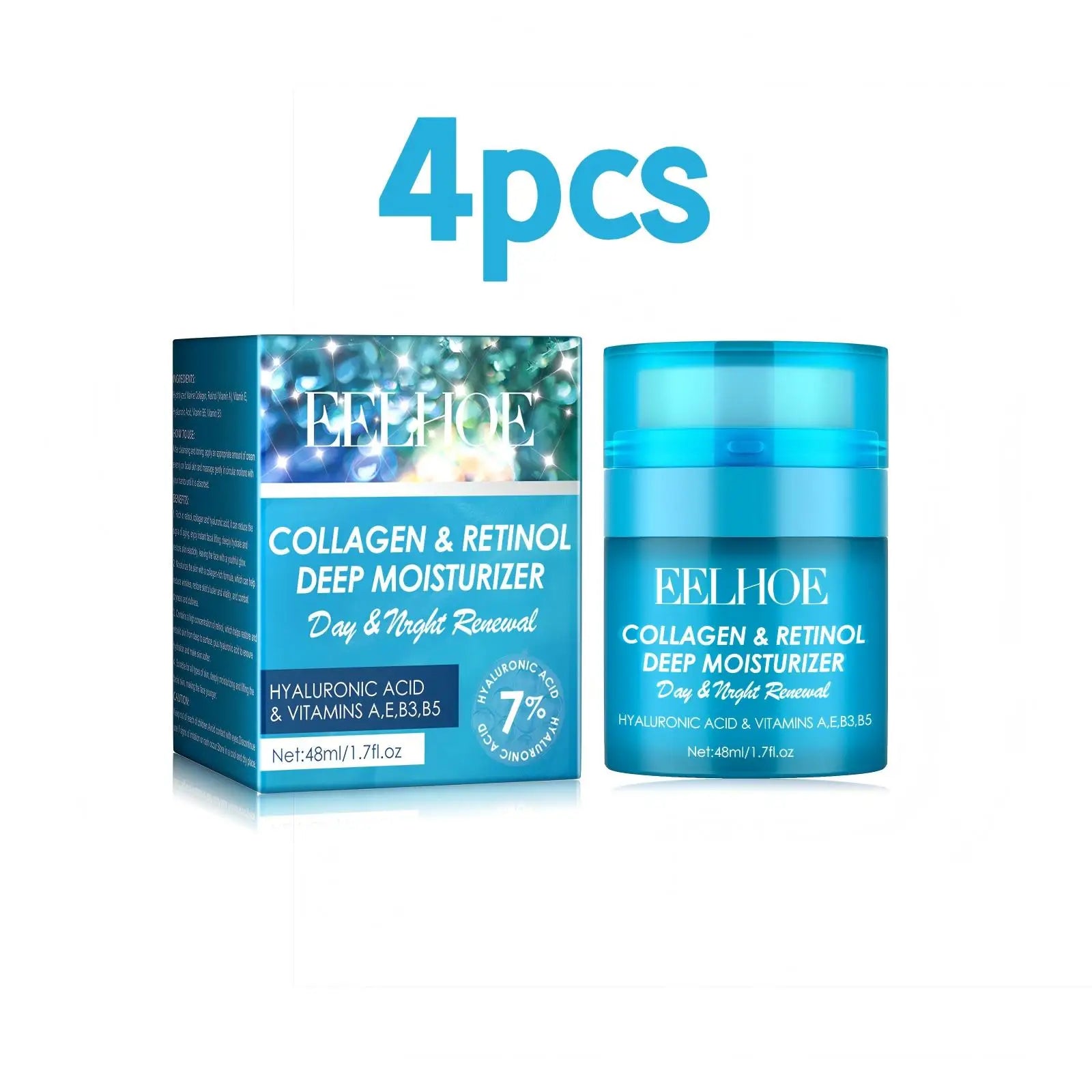 Eelhoe 48ml Retinol Moisturizer Cream Remove Wrinkle Reduce Fine Lines Tender Skin Collagen Boost Hydrating Facial Care Cream mbzr