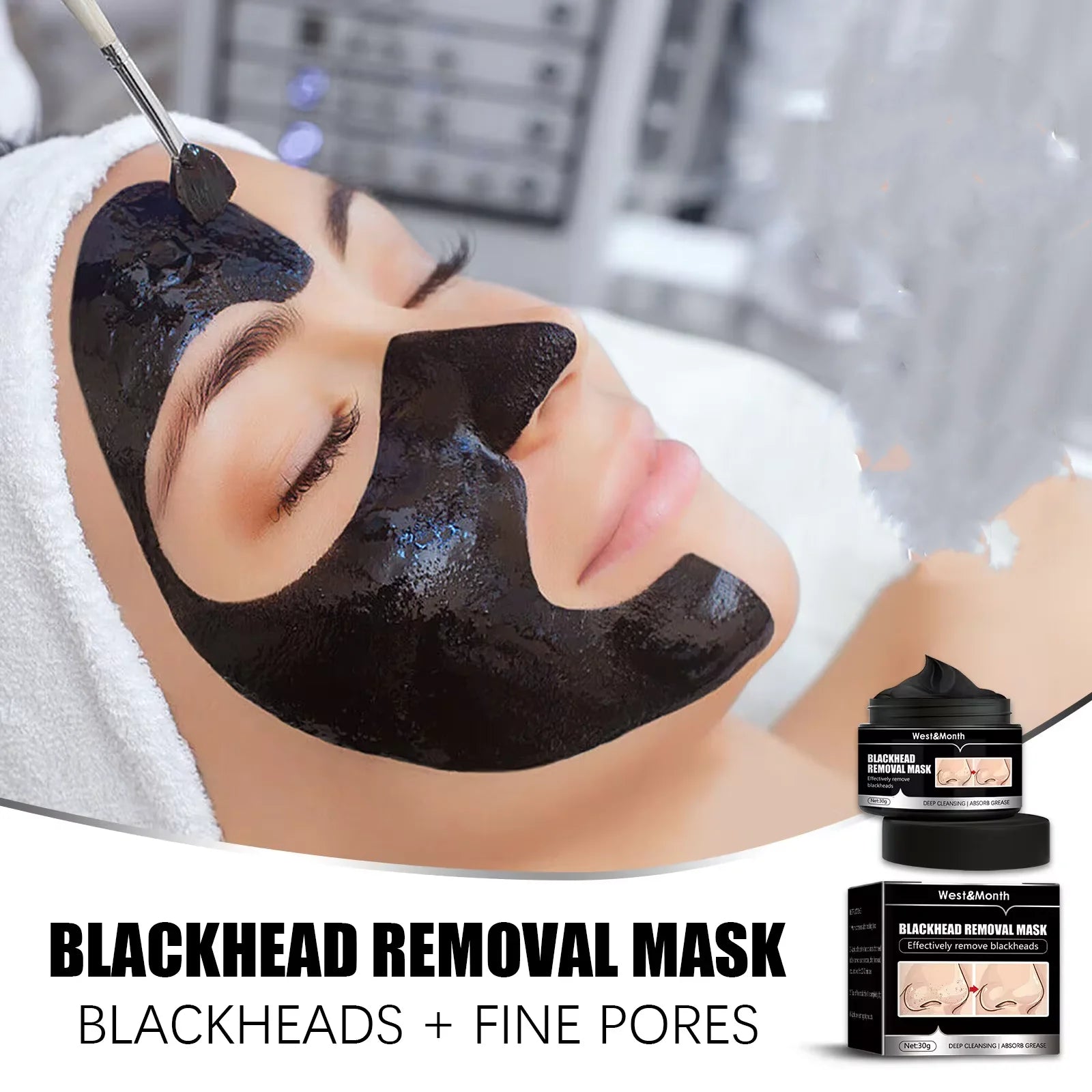 Bamboo Charcoal Blackheads Remover Mask Acne Oil Control Shrinking Pore Moisturizing Nose Black Dots Deep Cleaning Peel off Mask mbzr