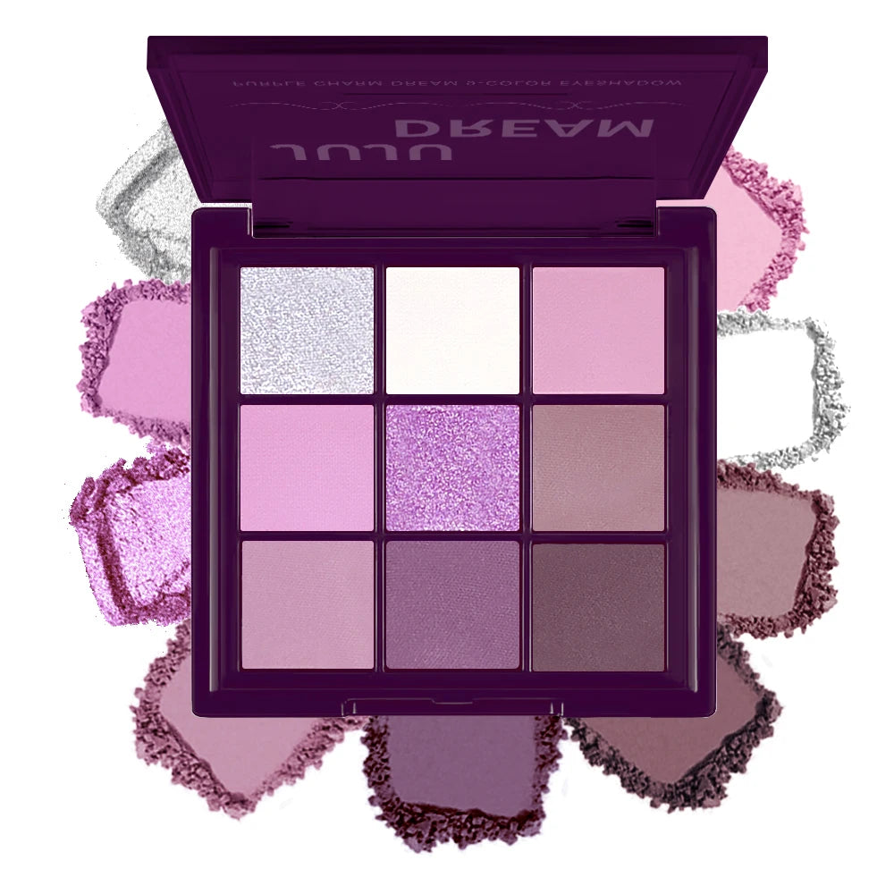 Women Eye Beauty Tools-Pretty Versatile Purple Smoked Dream Matte & Shimmer Eyeshadow Palette for JUJU DREAM - Long Lasting Waterproof Buildable High Pigment Versatile Shades for Daily to Party Makeup mbzr
