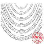 Link Chain 8mm Necklace 925 Silver – Unisex Lobster Clasp mbzr