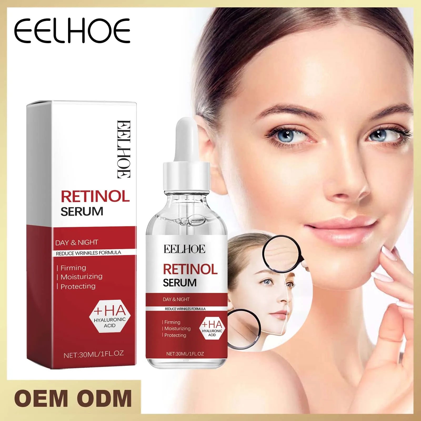 Retinol Serum Reduce Wrinkles Improve Dull Skin Rich Tender Skin Radiant Beautify Facial Moisturizing Hydrating Smooth Essence mbzr