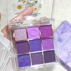 Dreamlike Nine-Color Purple Eyeshadow Palette Long-Lasting And Waterproof Matte And Shimmer Finishes Smokey Eye Makeup Palette mbzr