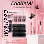280PCS DIY Cluster Lashes Kit Ignite 80D | D Curl Fluffy Wispy Manga Lashes | Heat Bonded Fox Eye Individual Extensions with Bond and Seal | Long-Lasting Waterproof Home Makeup mbzr