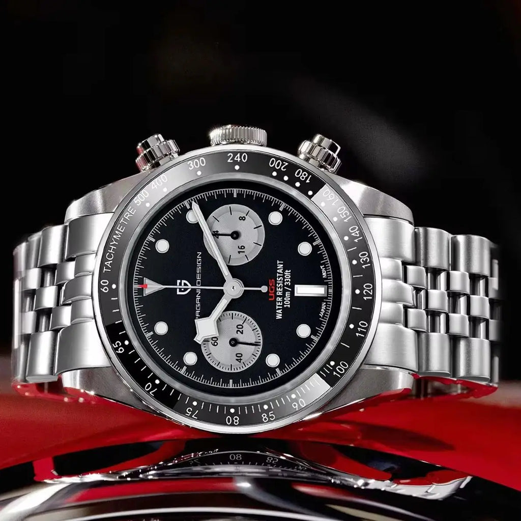 2026 New PAGANI DESIGN BB Panda Chronograph Sport Men's Quartz Watches Stainless steel bracelet 100M Waterproof Wrist watch Men
