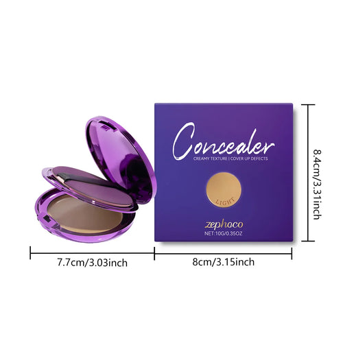 3 Colors Concealer Palette Moisturizing Sweatproof Long Wearing Full Coverage Spots Transfer-proof Glowing Makeup Palette mbzr