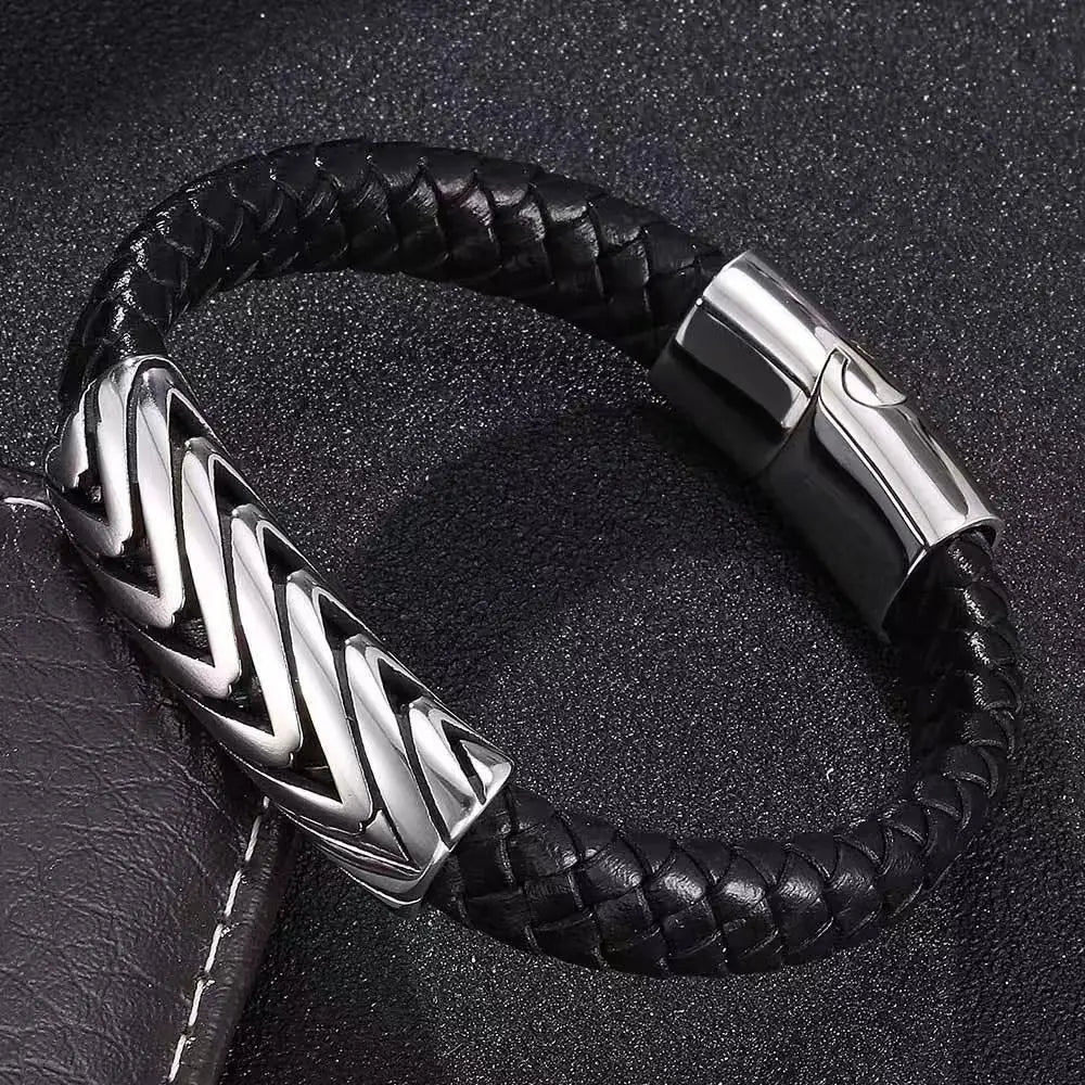 Minimalist Electroplated Stainless Steel Wave Bracelet, Fashion Daily Wear Wrist Jewelry Accessory