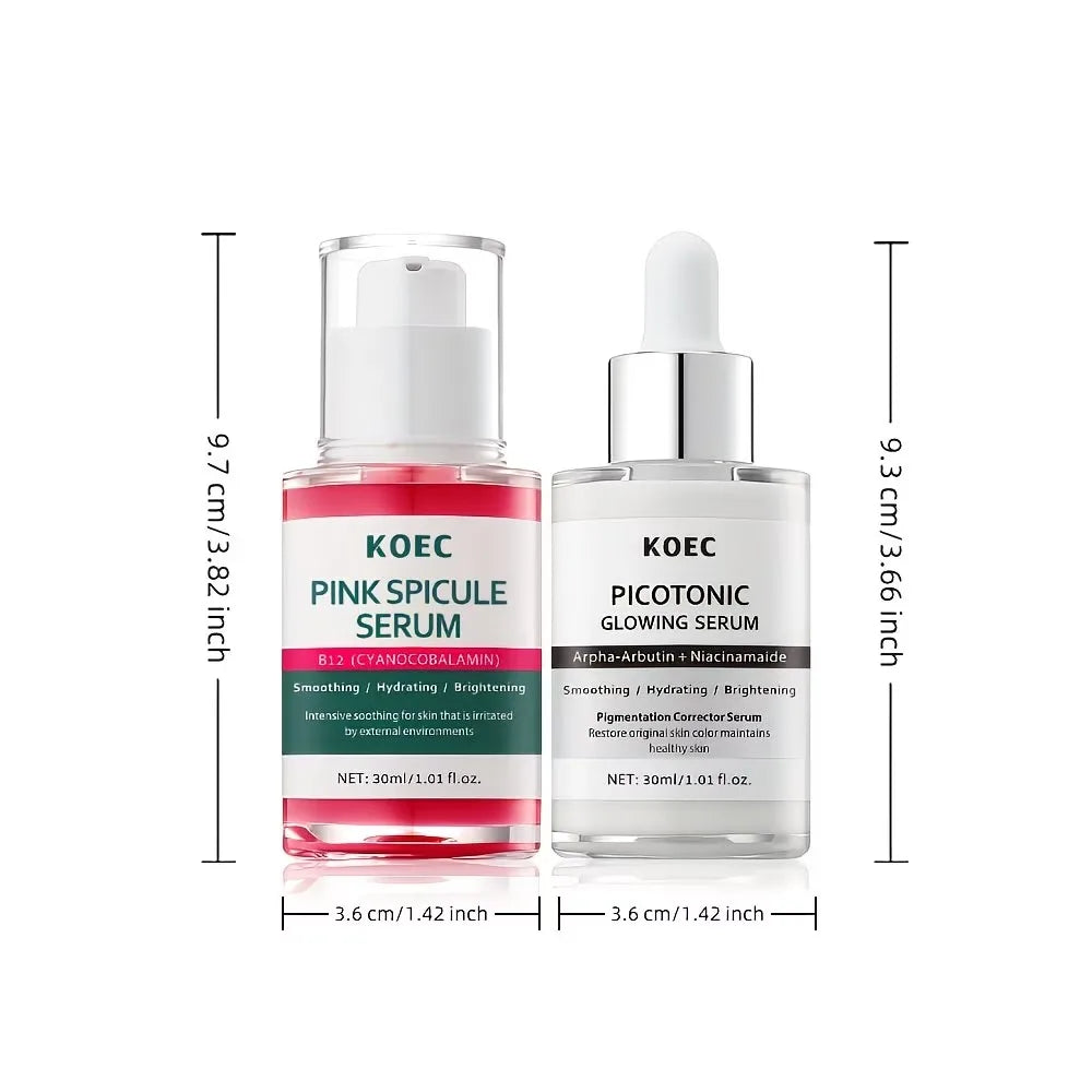 2-in-1 Brightening Correcting Serum Duo with Alpha Arbutin Niacinamide Hydrating Glow Skin Care for Dark Spots Sensitive Skin mbzr