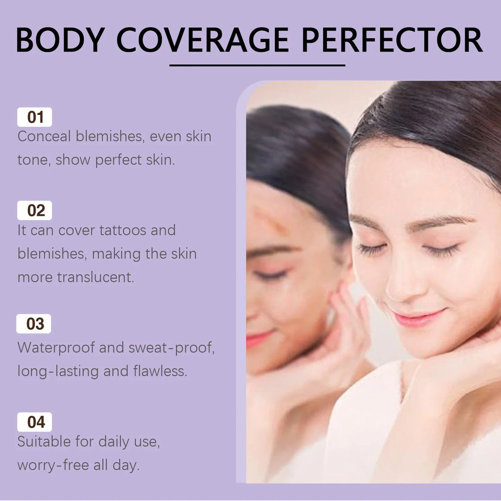 EELHOE 74mL Body Coverage Perfector, Even Skin Tone, Covering Tattoos, Universal For Face And Body, No Burden Makeup Effect mbzr