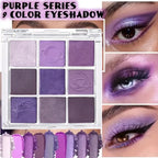 Dreamlike Nine-Color Purple Eyeshadow Palette Long-Lasting And Waterproof Matte And Shimmer Finishes Smokey Eye Makeup Palette mbzr