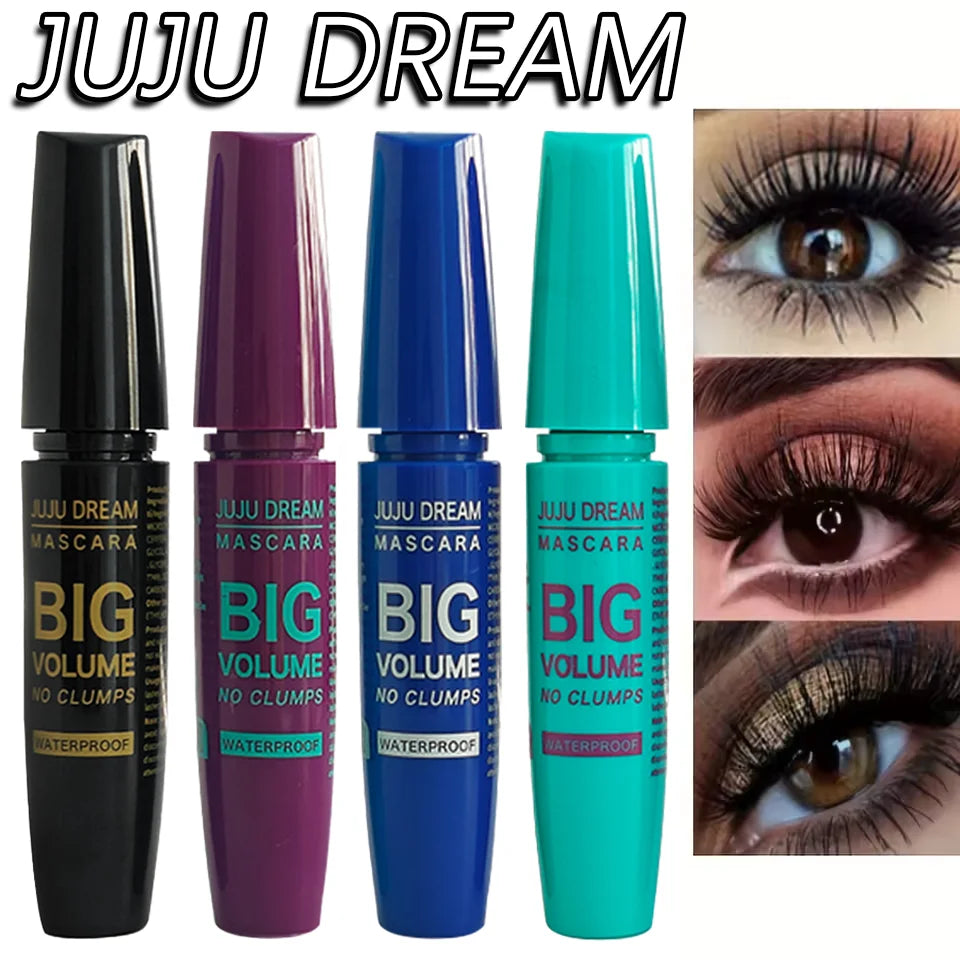 4D Black Mascara Thickening Lengthening Waterproof Fiber Mascara Long Lasting Eyelash Makeup Waterproof Liquid Fiber Mascara mbzr