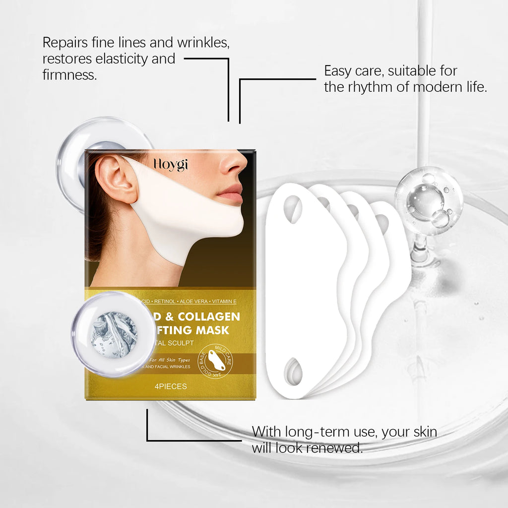 4 PCS Collagen Skin Lifting Mask Gentle Moisturizing Enhance Smoothness Firming Brightening Enhance Elasticity Facial Mask mbzr