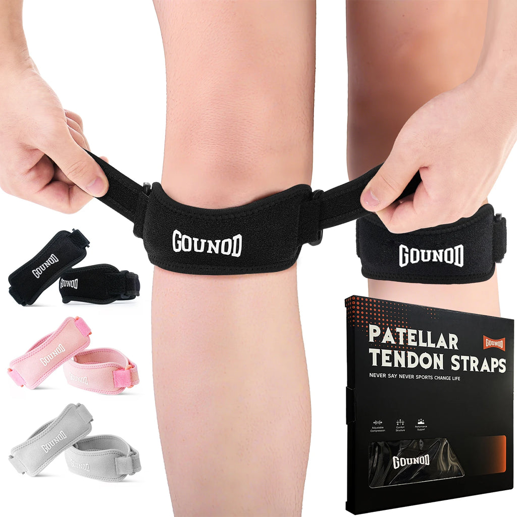 2PC/1Pair GOUNOD Patella Knee Straps Adjustable Knee Straps Running Sports for Pain Relief mbzr