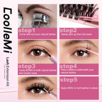 280PCS DIY Cluster Lashes Kit Ignite 80D | D Curl Fluffy Wispy Manga Lashes | Heat Bonded Fox Eye Individual Extensions with Bond and Seal | Long-Lasting Waterproof Home Makeup mbzr