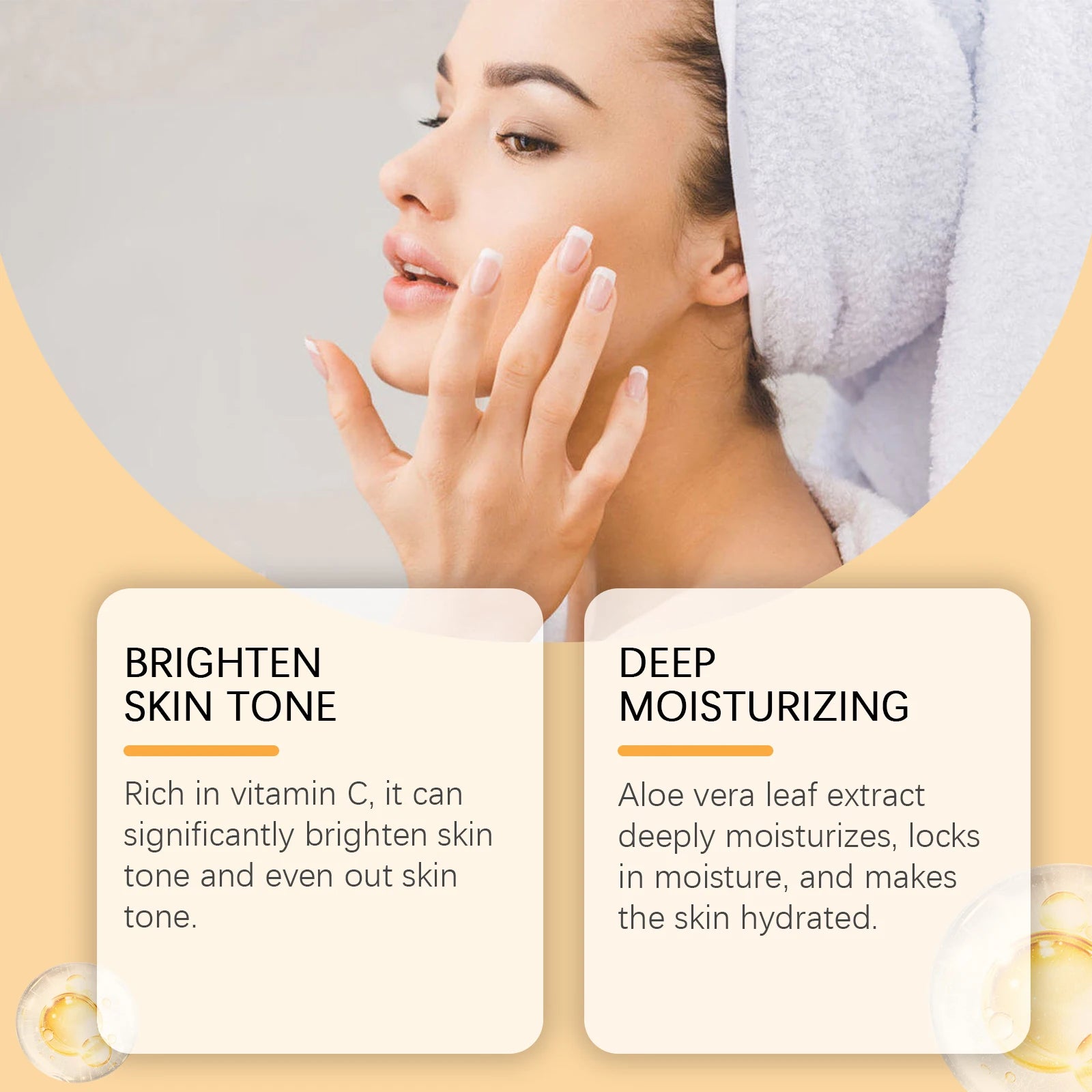 Woodsleep 100g Vitamin C Aloe Facial Care Gel Brightens Skin Tone Deep Moisturizing Purifies Pores Mild Formula Face Cream mbzr
