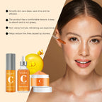 EELHOE Vitamin C Face Skin Care Set Moisturizing Improve Skin Texture Pore Shrink Enhance Skin Elasticity Facial Care Set mbzr
