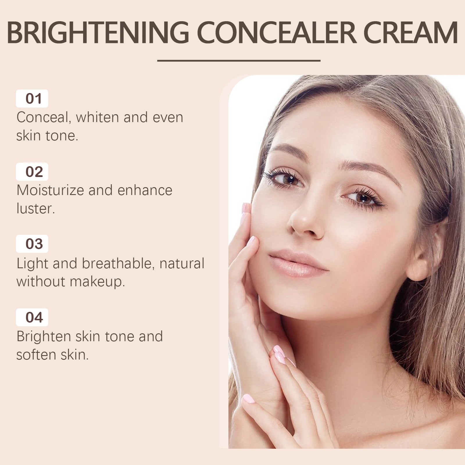 EELHOPE Concealer Cream Facial Foundation Base For Women Daily Makeup Long Lasting Cosmetic mbzr