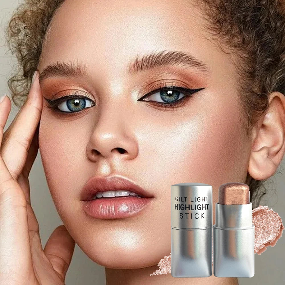 Clear Highlighter Stick Makeup Glitter Highlighter Contour Shimmer Bronzer Shading Natural Stereoscopic Face Body Llluminator mbzr