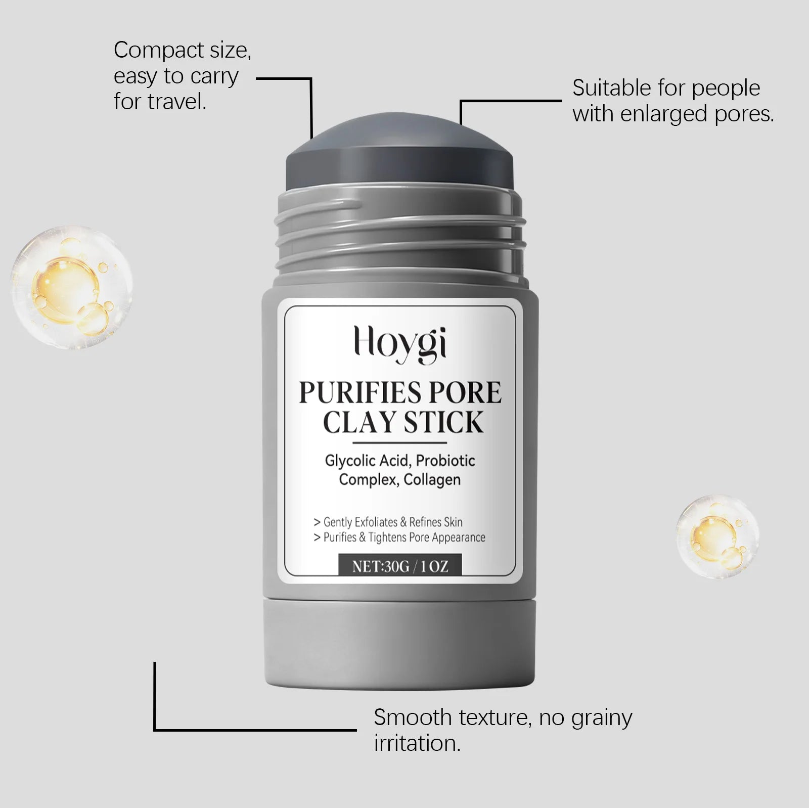 30G Face Clay Mask Gentle Purifing Pores Oil Control Enhance Smoothness Refreshing Hydrating No-tight Facial Clay Mask Stick mbzr