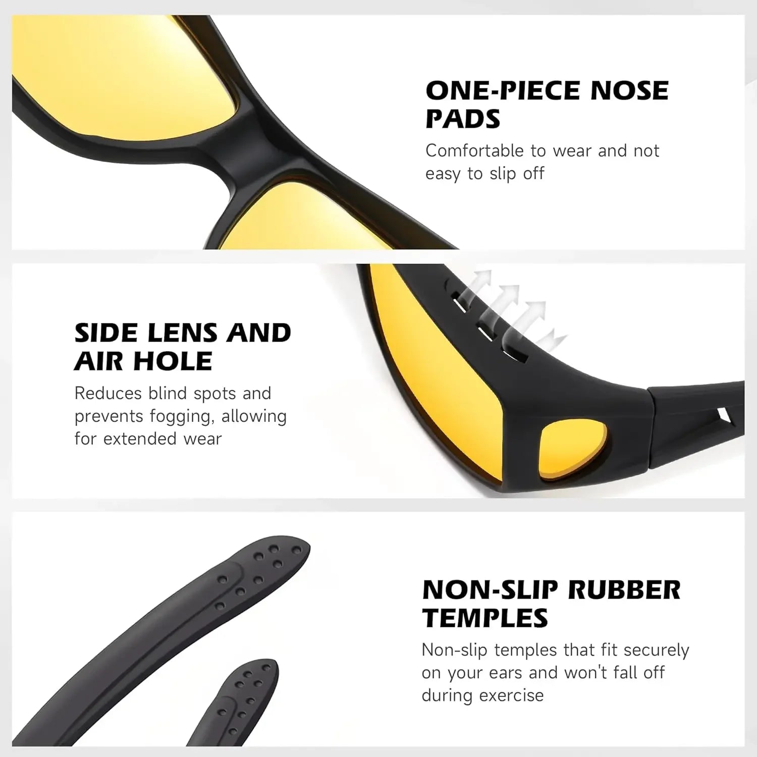 Night vision sunglasses, car night driving glasses, driver's goggles, unisex sunglasses, UV-blocking sunglasses, glasses