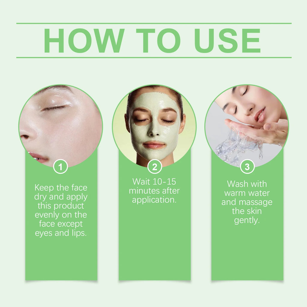 40G Mugwort Face Clay Mask Stick Gentle Cleaning Pores Moisturizing Enhance Smoothness Improve Skin Texture Nourishing Skin Soothing Repairing Face Mud Mask mbzr