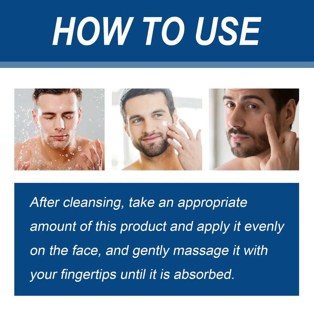 East Moon Men's Facial Fade Acne Marks Cleanses Closure Blackheads Gentle Hydrating Moisturize Anti-Wrinkle Collagen Cream mbzr