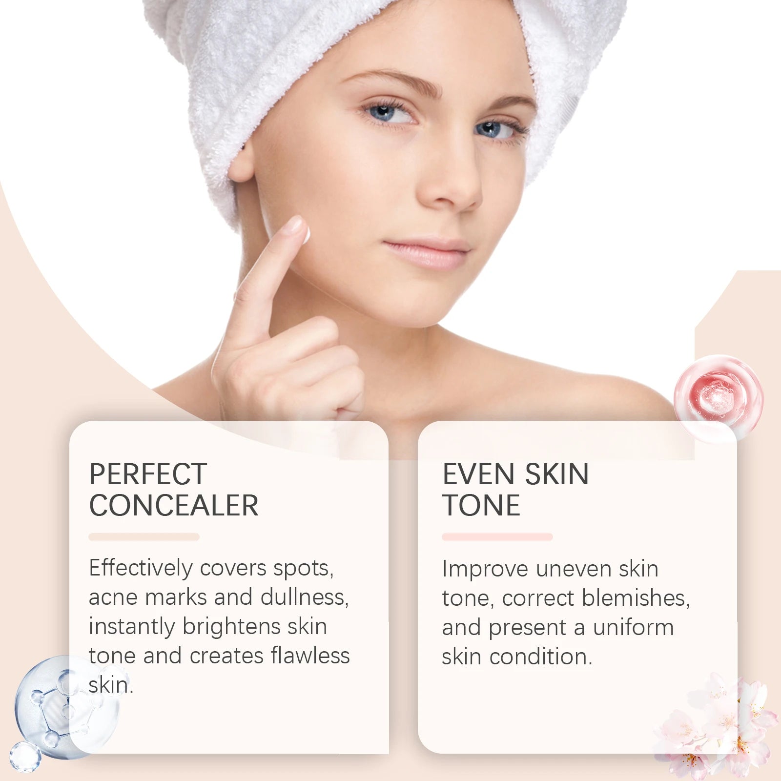 EELHOPE Concealer Cream Facial Foundation Base For Women Daily Makeup Long Lasting Cosmetic mbzr