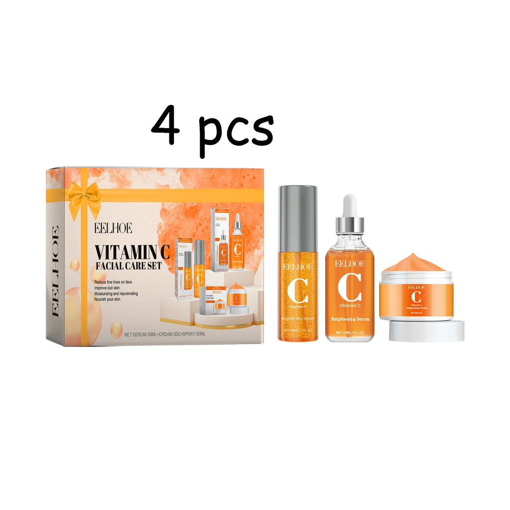 EELHOE Vitamin C Face Skin Care Set Moisturizing Improve Skin Texture Pore Shrink Enhance Skin Elasticity Facial Care Set mbzr