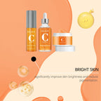 EELHOE Vitamin C Face Skin Care Set Moisturizing Improve Skin Texture Pore Shrink Enhance Skin Elasticity Facial Care Set mbzr
