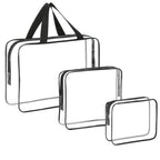 3-Pack Clear PVC Travel Toiletry Bags – Cosmetic Organizer mbzr