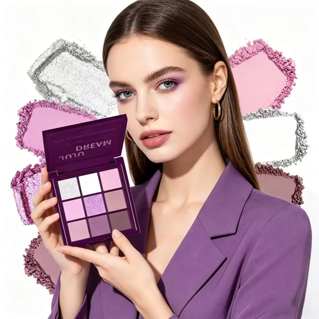 Women Eye Beauty Tools-Pretty Versatile Purple Smoked Dream Matte & Shimmer Eyeshadow Palette for JUJU DREAM - Long Lasting Waterproof Buildable High Pigment Versatile Shades for Daily to Party Makeup mbzr