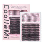 280PCS DIY Cluster Lashes Kit Ignite 80D | D Curl Fluffy Wispy Manga Lashes | Heat Bonded Fox Eye Individual Extensions with Bond and Seal | Long-Lasting Waterproof Home Makeup mbzr
