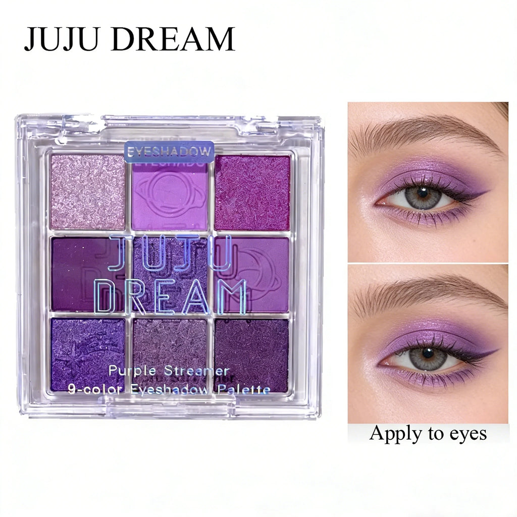 Dreamlike Nine-Color Purple Eyeshadow Palette Long-Lasting And Waterproof Matte And Shimmer Finishes Smokey Eye Makeup Palette mbzr