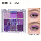 Dreamlike Nine-Color Purple Eyeshadow Palette Long-Lasting And Waterproof Matte And Shimmer Finishes Smokey Eye Makeup Palette mbzr