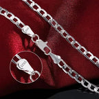 Link Chain 8mm Necklace 925 Silver – Unisex Lobster Clasp mbzr