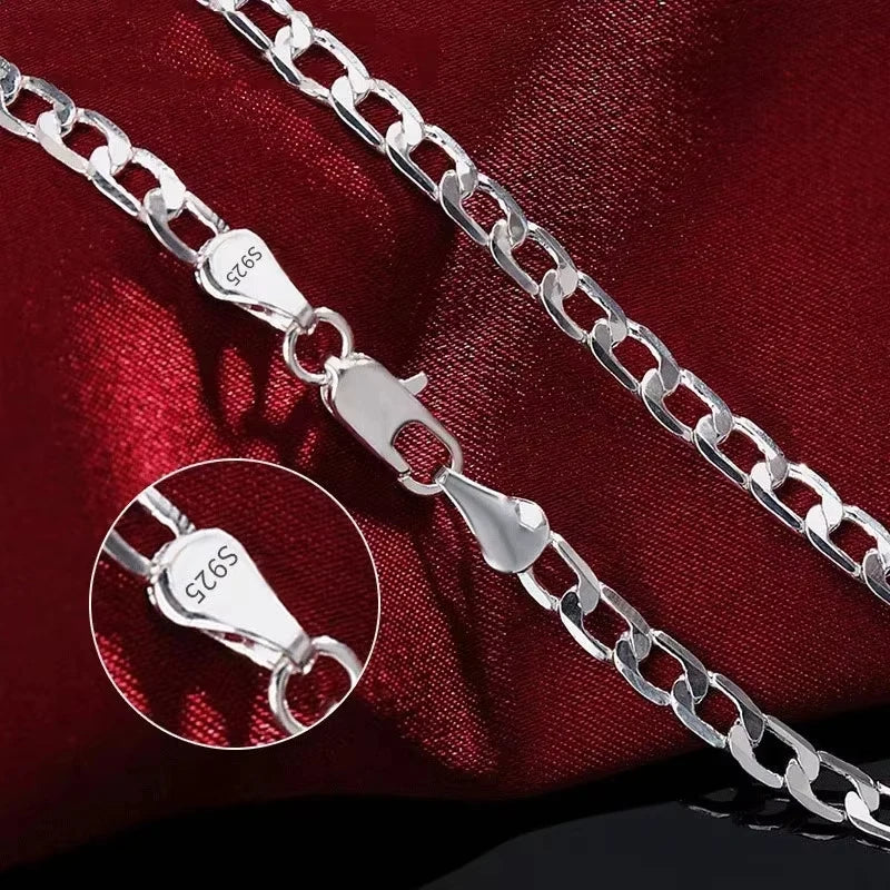 Link Chain 8mm Necklace 925 Silver – Unisex Lobster Clasp mbzr