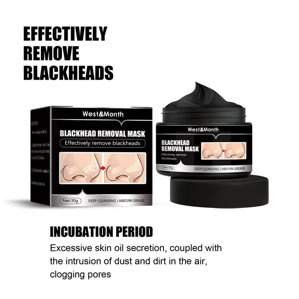 Bamboo Charcoal Blackheads Remover Mask Acne Oil Control Shrinking Pore Moisturizing Nose Black Dots Deep Cleaning Peel off Mask mbzr