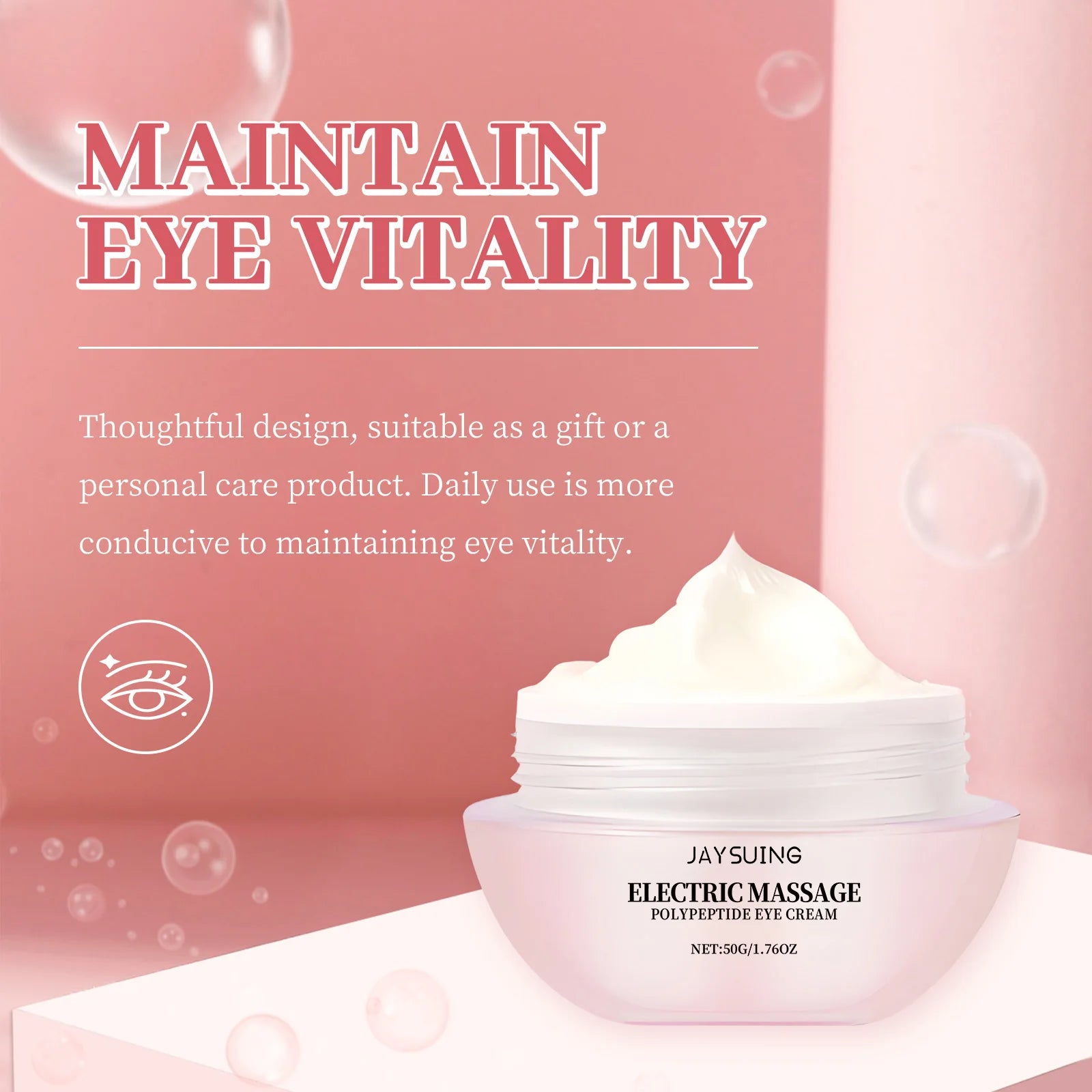 Electric Eye Firming Cream Fade Dark Circles Relieve Wrinkles Dullness Brighten Skin Moisturizing Automatic Roller Eye Serum mbzr