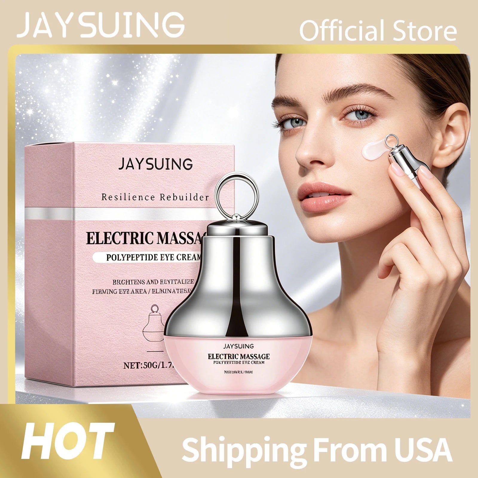 Electric Eye Firming Cream Fade Dark Circles Relieve Wrinkles Dullness Brighten Skin Moisturizing Automatic Roller Eye Serum mbzr