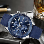SAPPHERO Men's Chronograph Watch High Precision Quartz Movement Stainless Steel Wristwatch Dial Date Display 50M Waterproof Luxury Sport Watch Luminous Hands Classic Analog Business Casual Timepiece Elegant Design Gift for Me mbzr