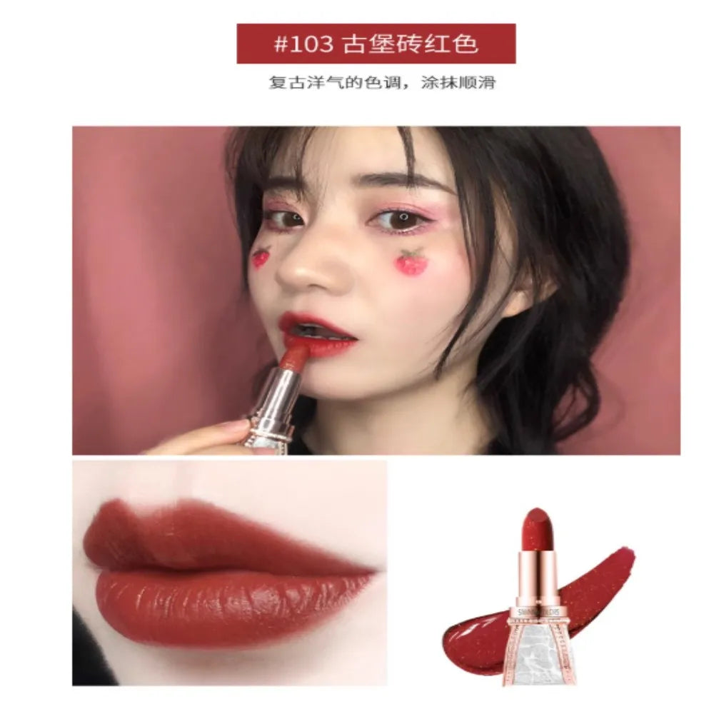 (2-pack) 103 Castle Brick Red+104 Cerna Tomato Bow Matte Lipstick mbzr